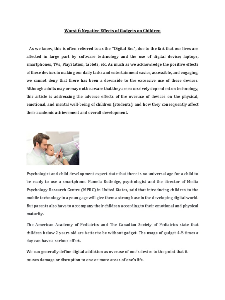 5 Psychological Effects of Gadgets - oasisstudy.space