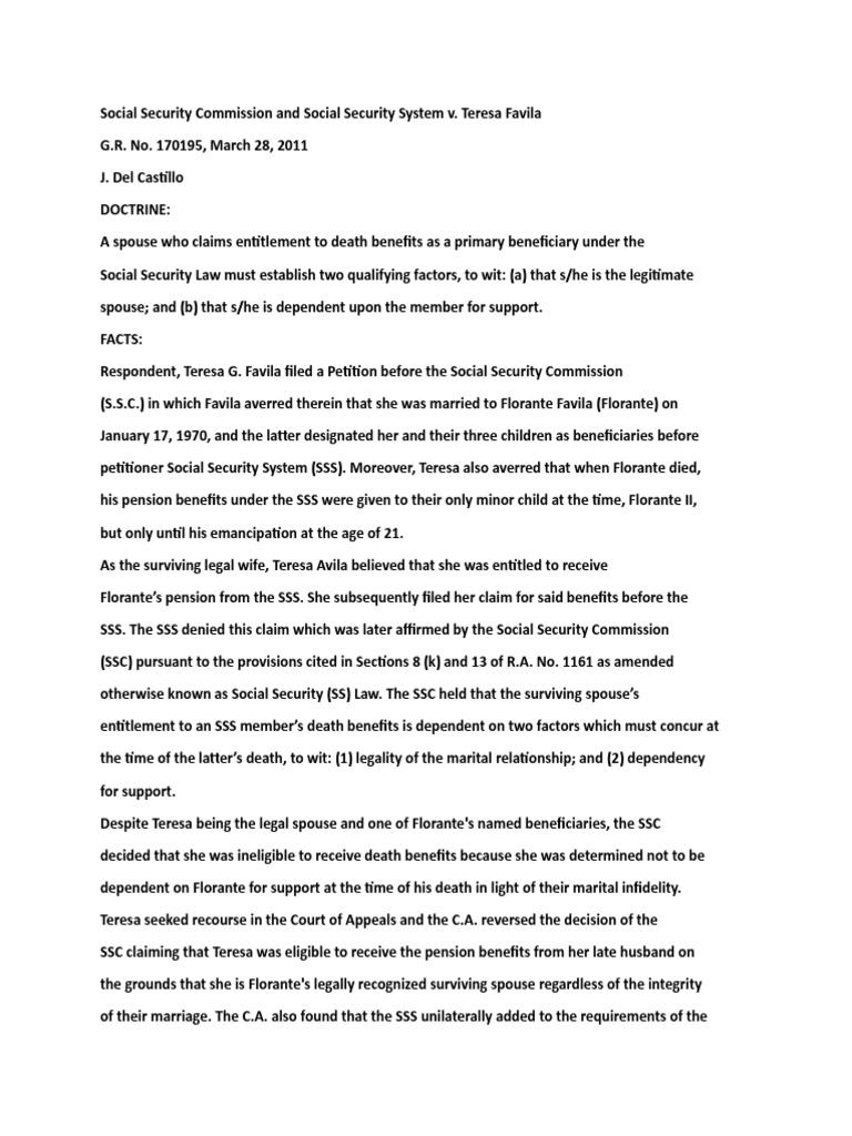 Social Security Commission and Social Security System V PDF