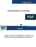 Funciones y Procedimientos