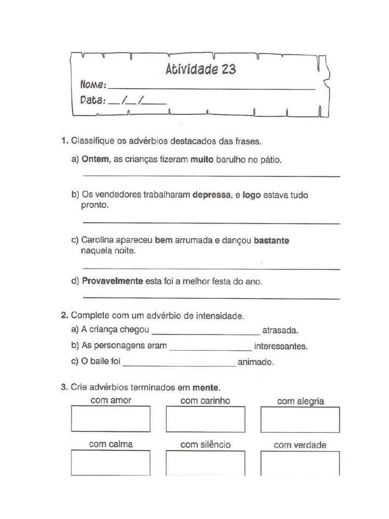 adverbio miguel 5 ano | PDF