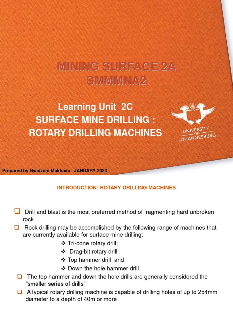 Learning Unit 2C - Mining Surface 2A - SMMMNA2 | PDF