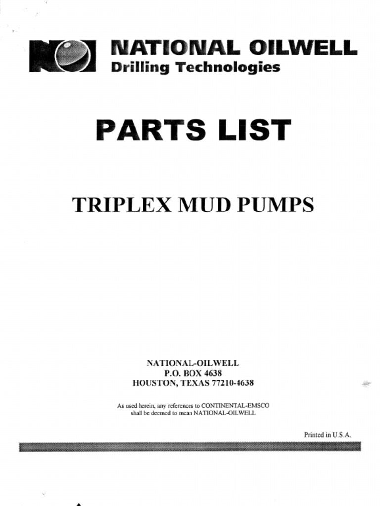 Emsco F-Series Partslist | PDF