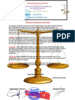 Contrat D'Assurance de Pret: Republique de La France