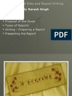Analysis of Data & Report Writing
