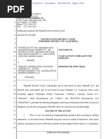 Roblox Lawsuit