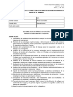 Acta de Revisión Por La Alta Dirección Al Sistema de Gestión de Seguridad y Salud en El Trabajo - A.sst.01