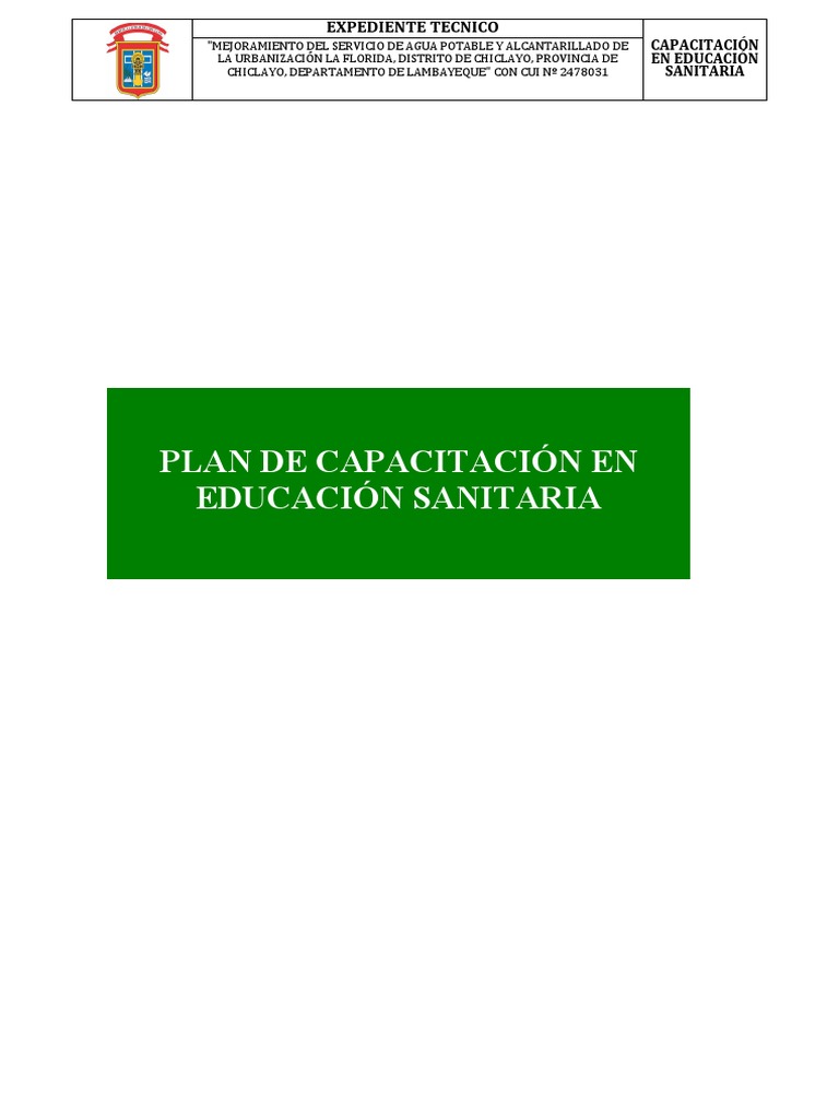 Capacitación en Salud para Agua Potable | PDF | Lavado de manos | Agua