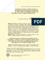 RAMOS GARCÍA, Andrés. Decisiones Traductoras ... Dos Traducciones Al ES de Un Cuento de Clarice.