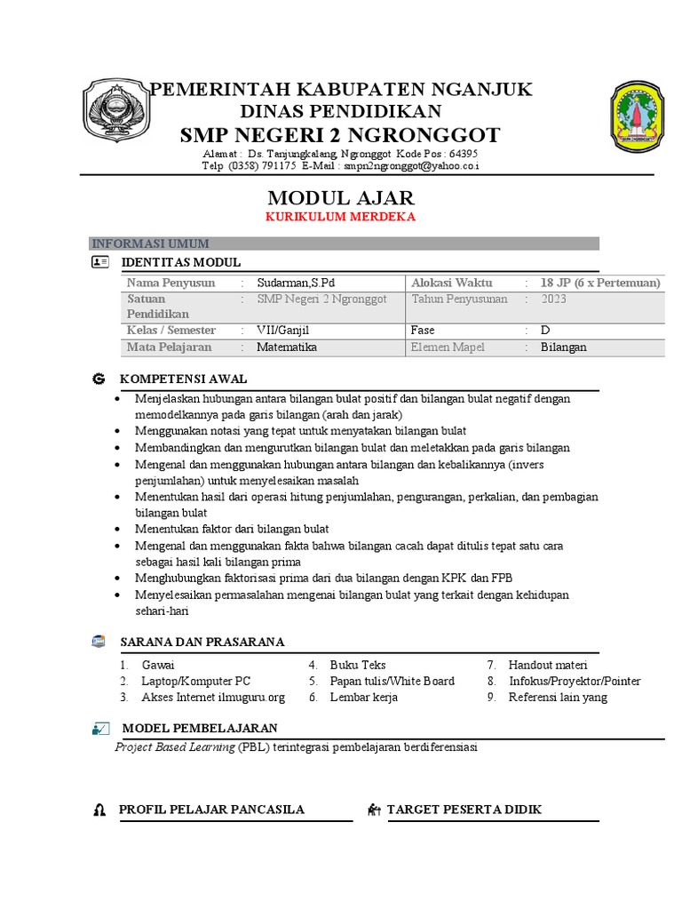 Master Modul Ajar | PDF