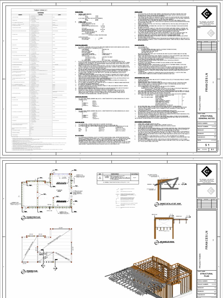 Ances Ln Rev 3 Pdf Screw Framing Construction