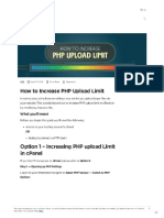 How To Increase PHP Upload Limit
