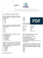 Lista 17 - Classificação e Nomenclatura de Óxidos