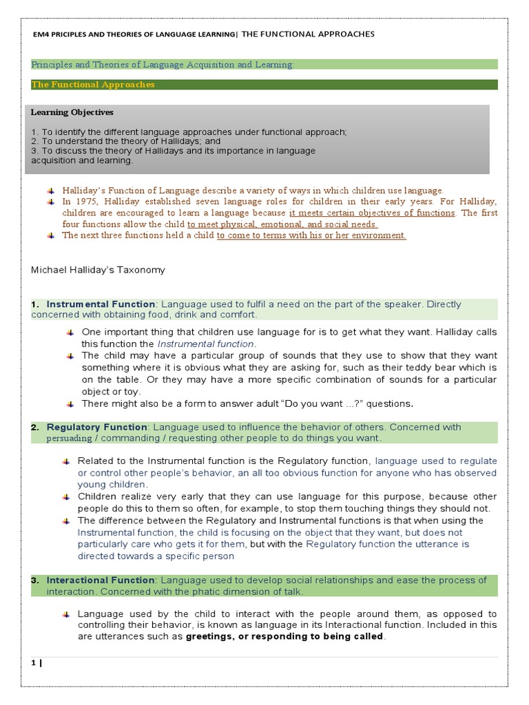 Functional Approaches | PDF