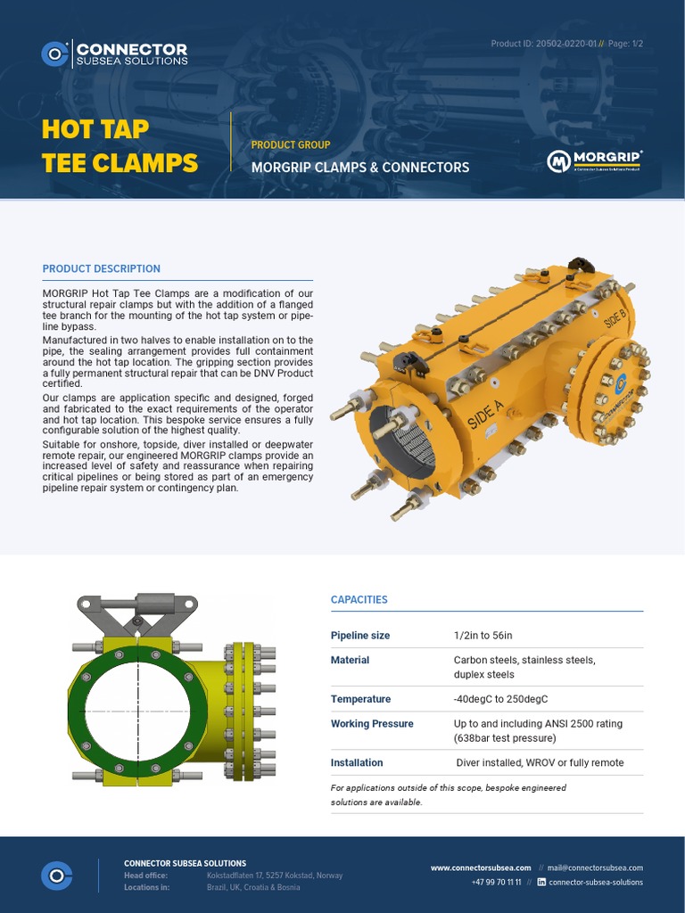 0220 CSS Hot Tap T Clamps | PDF