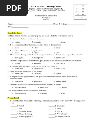 G5-4th Periodical (MAPEH) final