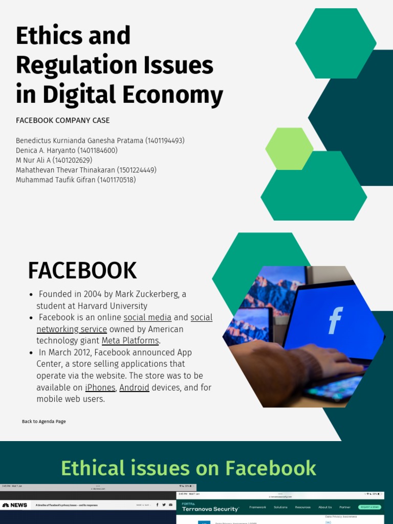 Ethics and Regulation Issues On Facebook Company | PDF