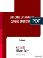 Opening and Closing Submissions