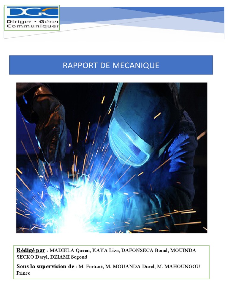 RAPPORT DE MECANIQUE3 | PDF