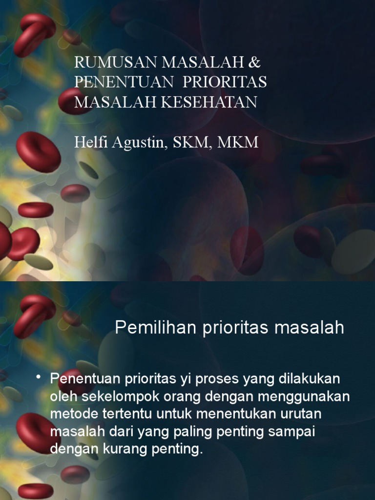 Prioritas Masalah Kesehatan: Metode dan Kriteria | PDF