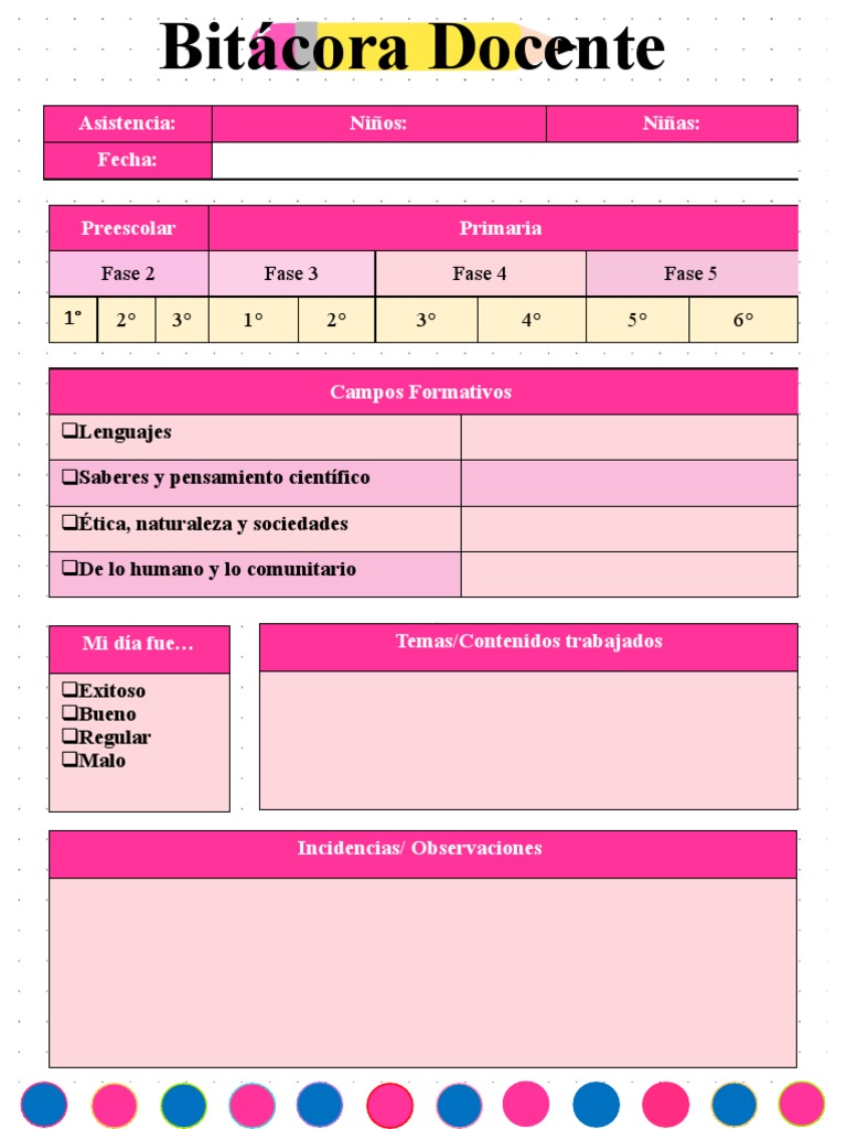 Bitácora Docente: Formato y Ejemplos | PDF