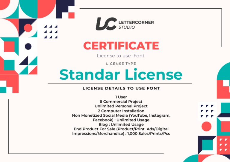 Standard Font License Details | PDF