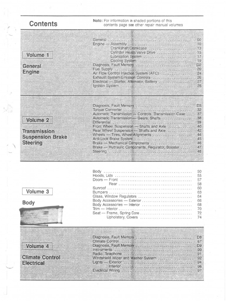 Audi V8 Volume 3 Repair Manual | PDF