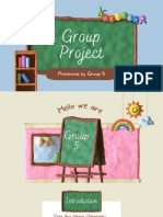 Green Blue Cute 3D Group Project Classroom School Education Presentation