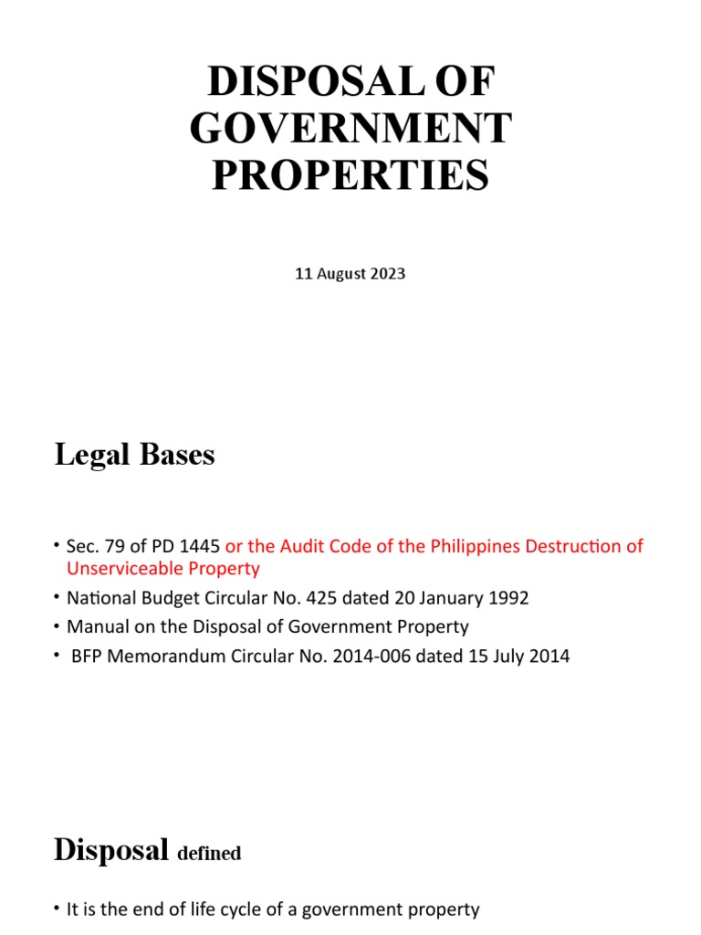 Disposal | PDF
