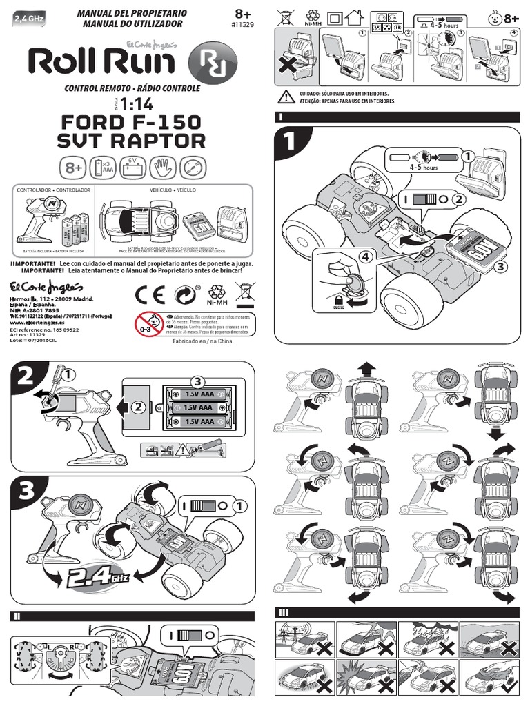 Ford Raptor Control Remoto Manual | PDF | Cargador de batería | Batería ...