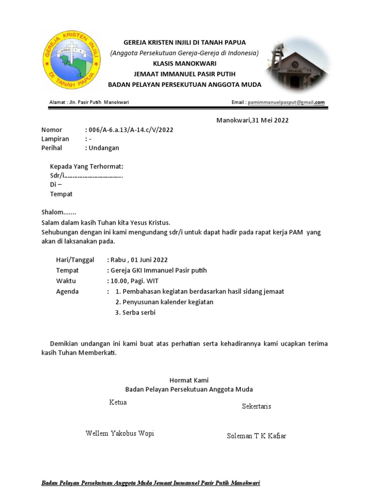 Undangan - Rapat Kerja | PDF
