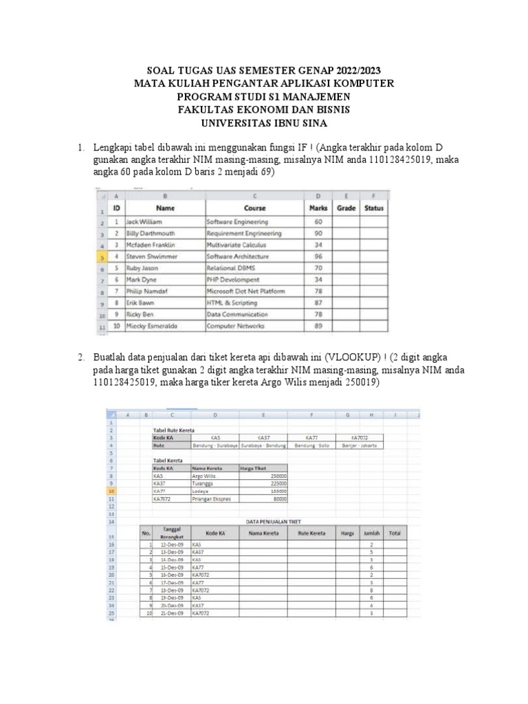 Soal Uas Mata Kuliah Pengantar Aplikasi Komputer Pdf