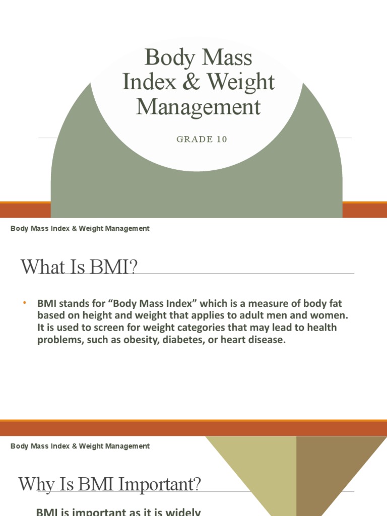 Bmi & Weight Management PDF