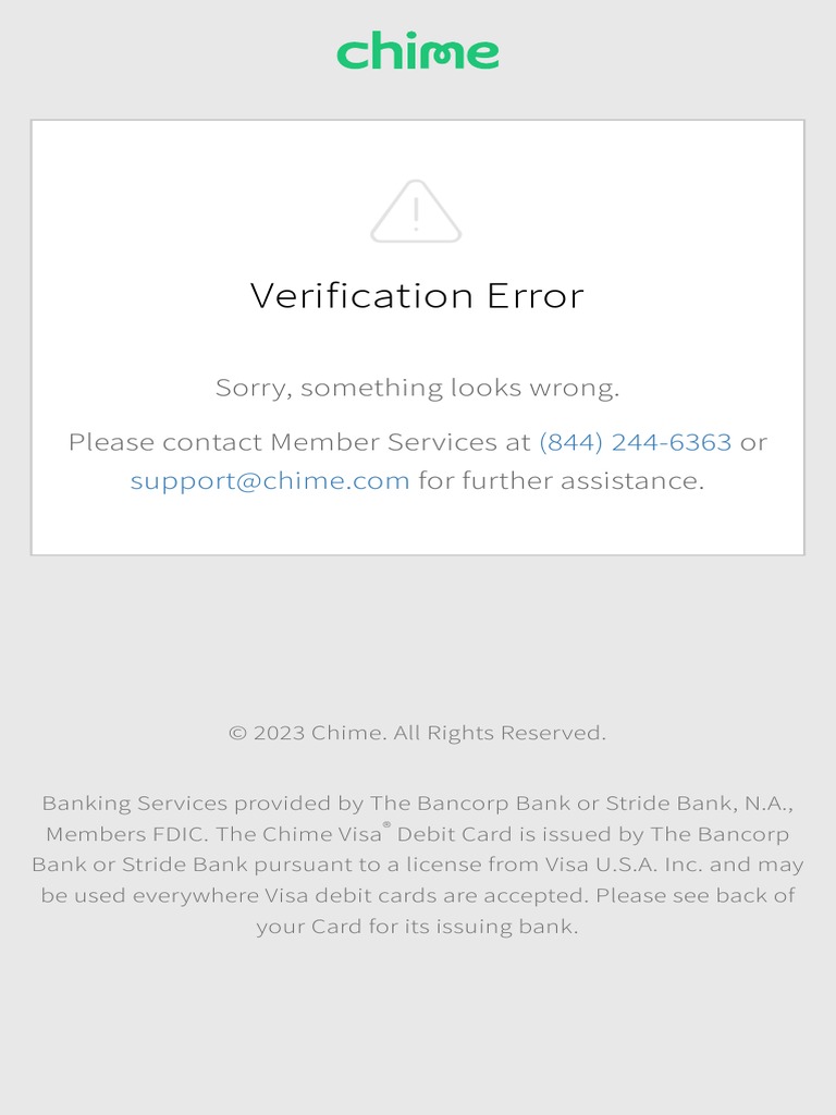 Password Reset Error Chime PDF