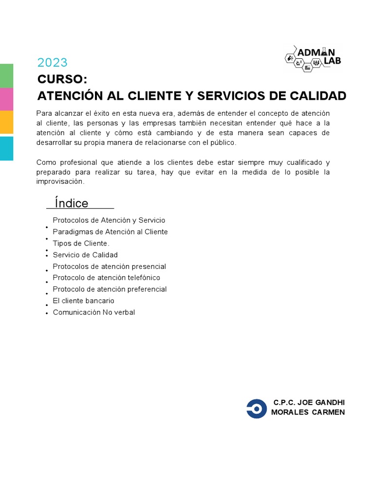Atención al Cliente: Mejores Prácticas | PDF | Servicio al Cliente ...