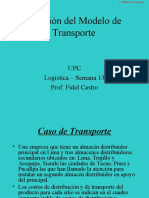 UPC LOGISTICA Y DFI Unidad 6 Sem 13 Modelos de Transporte