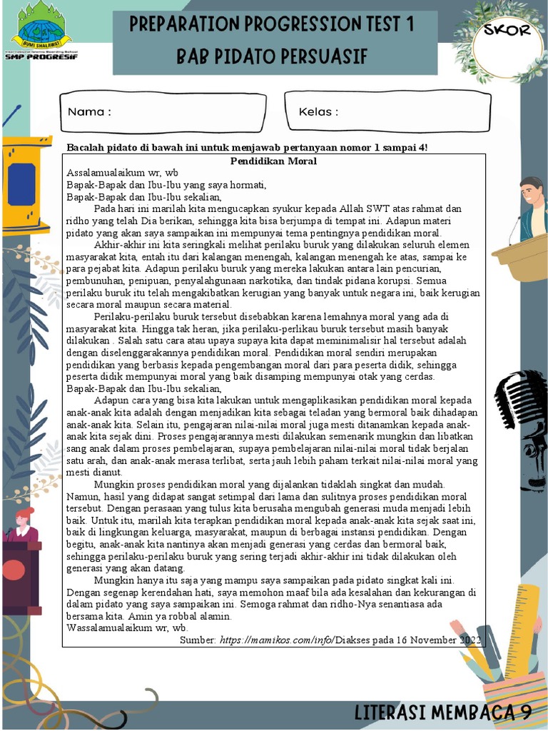 Soal Preperation Pidato Persuasif PDF