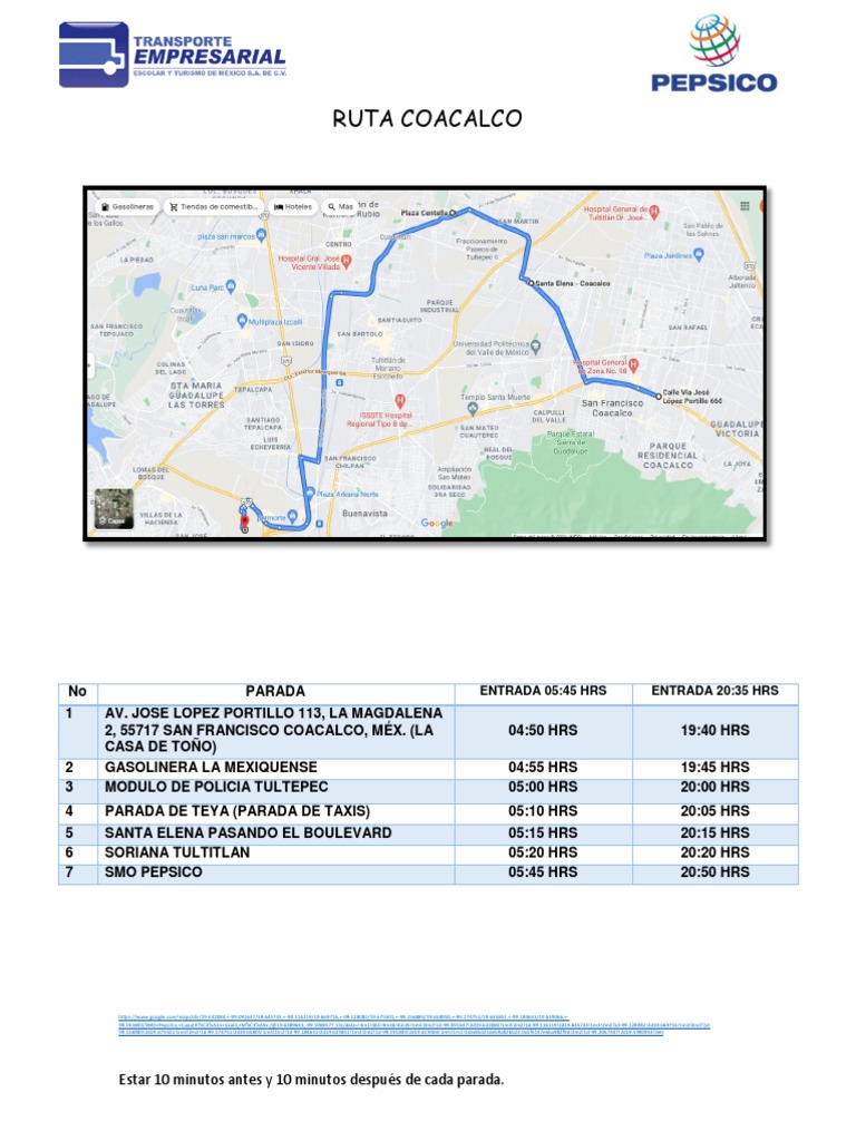 Rutas Smo Pepsico 2023 | PDF
