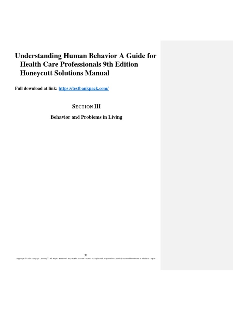 Understanding Human Behavior A Guide For Health Care Professionals 9th ...