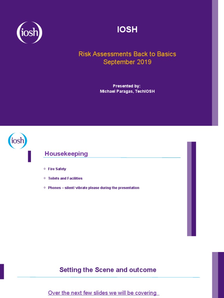 IOSH Risk Assessment Basics Guide | PDF | Risk | Risk Assessment
