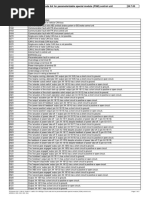 Fault Code (PSM) Control Unit