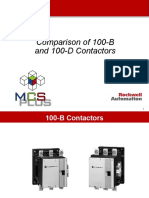 Comparison of 100-B and 100-D Contactors