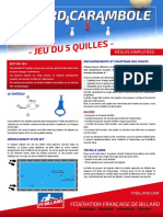 Affiche Regle 5 Quilles Billard Francais