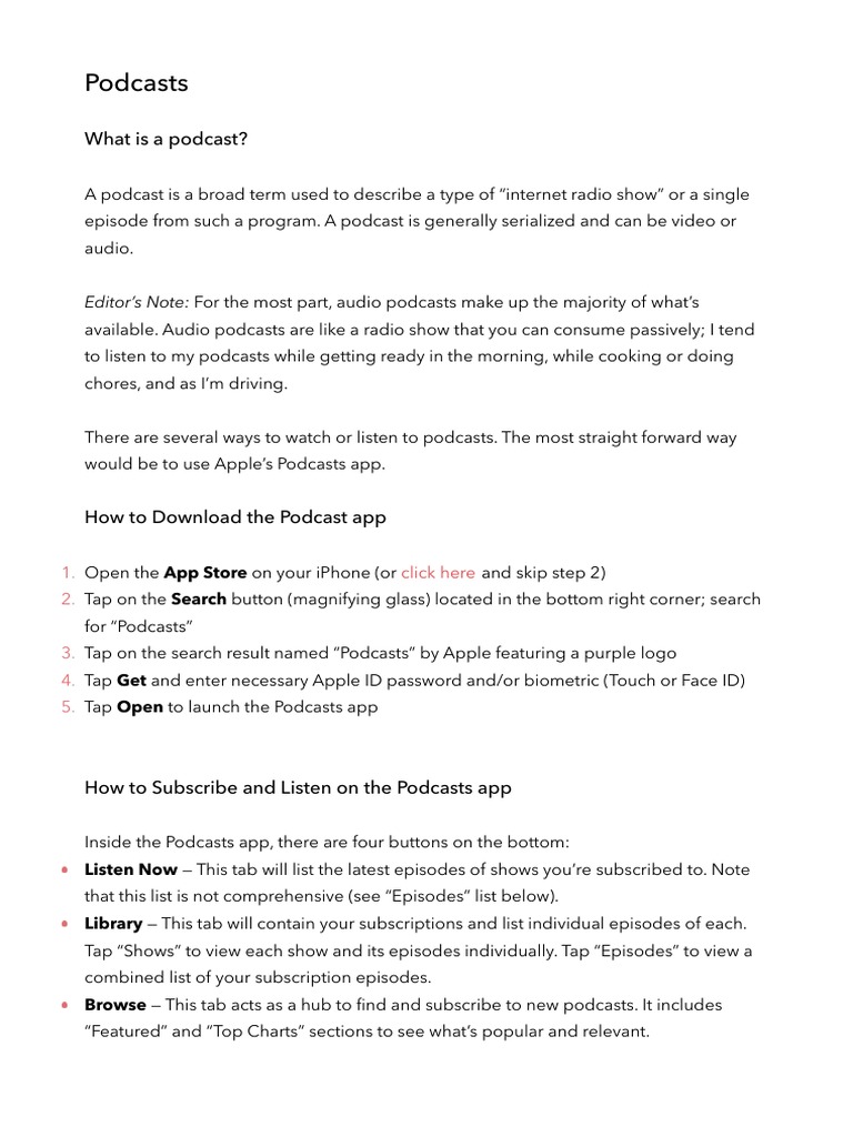 Understanding Podcasts and Their Use | PDF | Podcast | I Phone