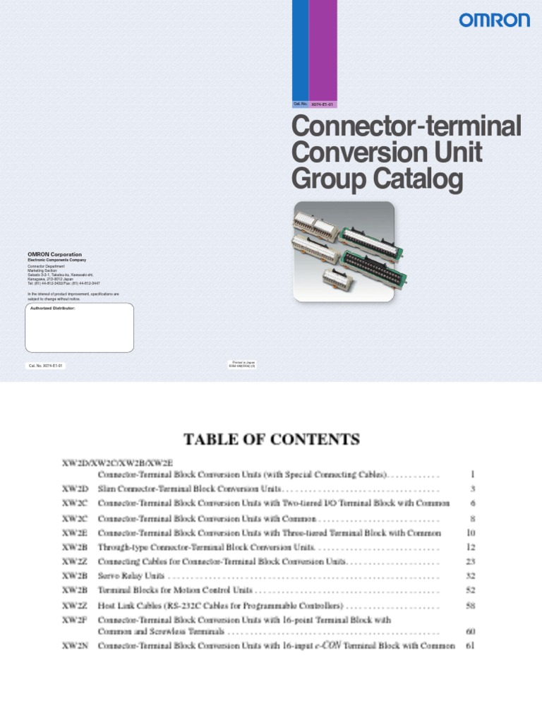 Connector-Terminal Block Units Overview | PDF