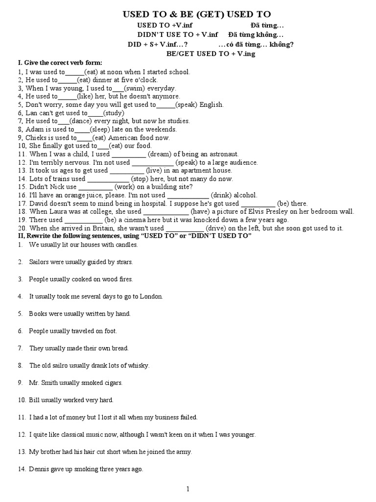 Unit 4 used to v be get used to ving pdf