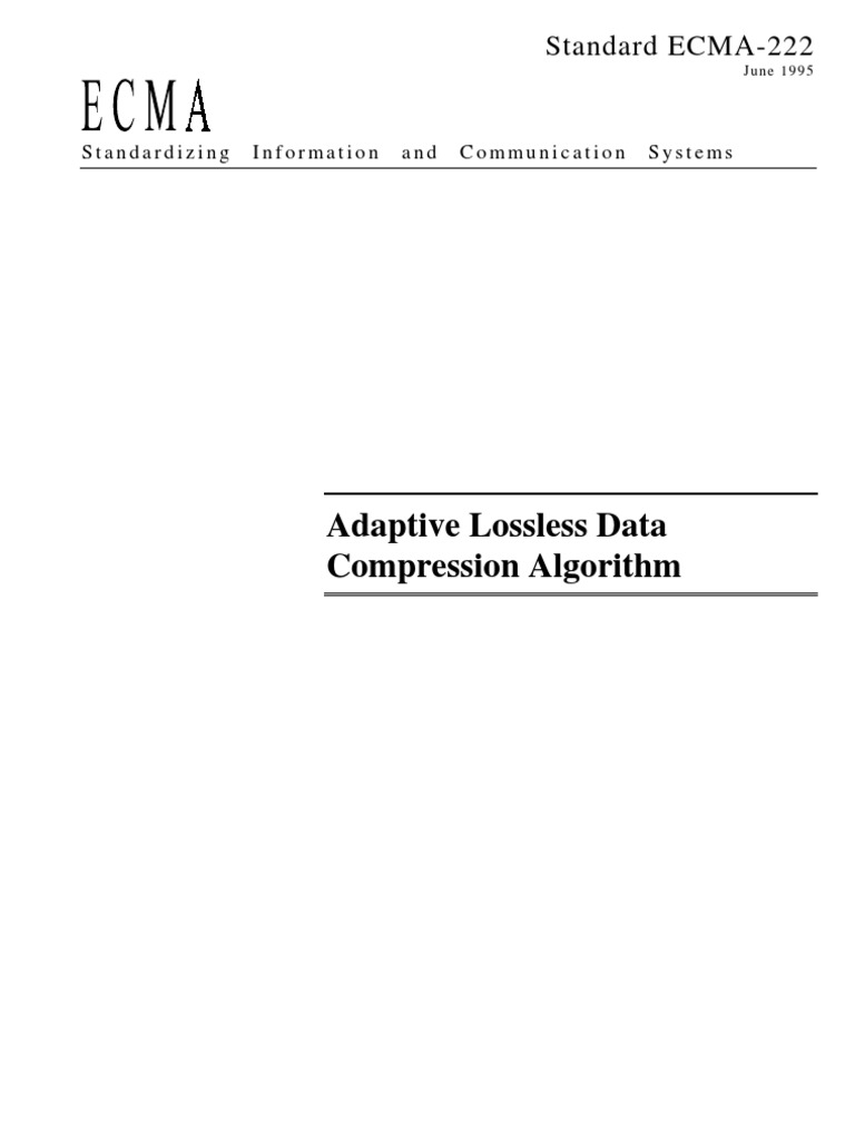 Adaptive Lossless Data Compression Standard | PDF | String (Computer ...