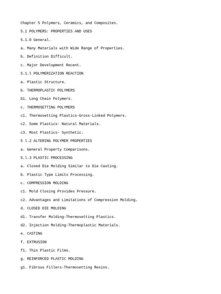 Chapter 5 Polymers Ceramics And Composites Pdf