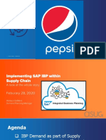 ASUG Carolinas - 2.28.2020 - Pepsi Bottling Co - Implementing SAP IBP - Supply Chain - Wallace DeMent