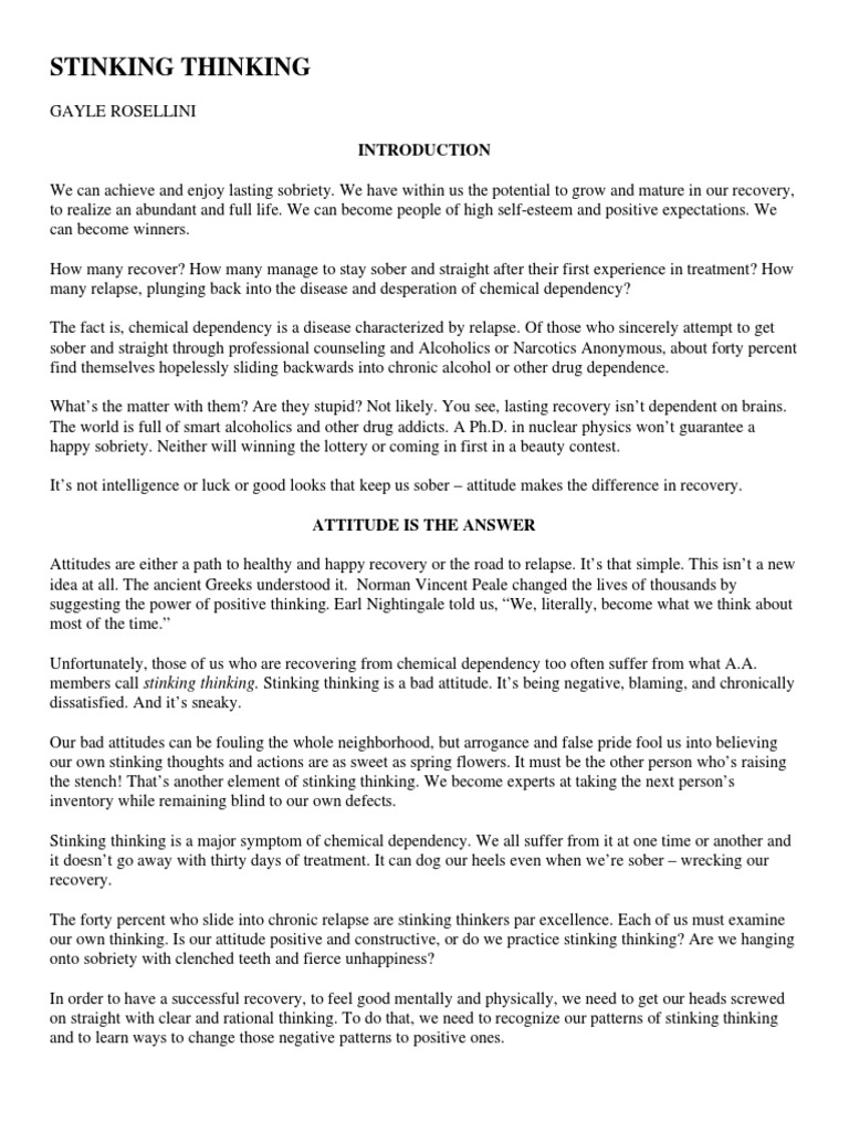 1) Stinking Thinking | PDF