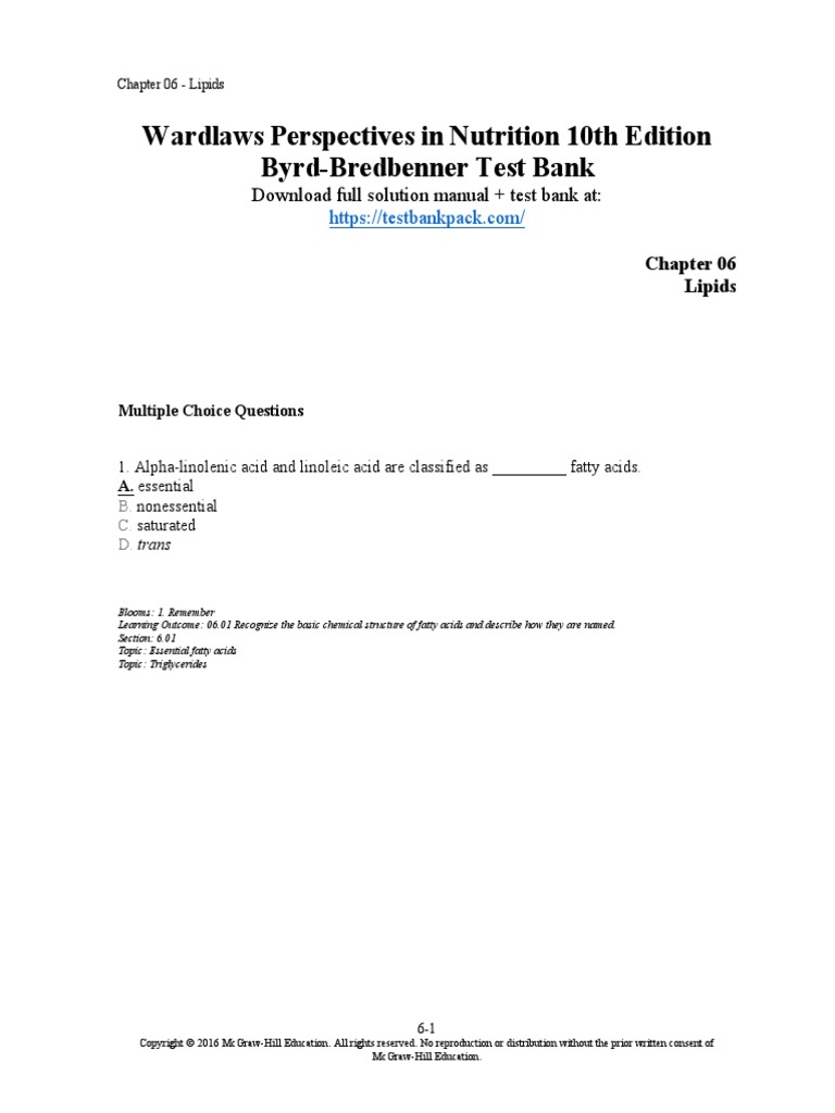 wardlaws-perspectives-in-nutrition-10th-edition-byrd-bredbenner-test